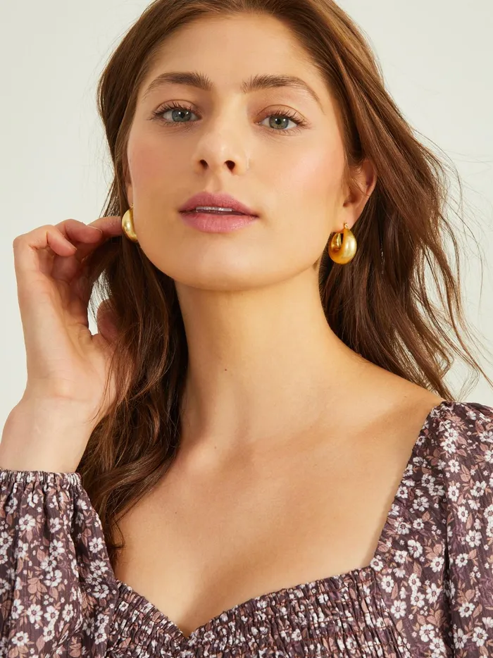 Women Thick Mini Hoop Earrings Antiquegold Altar039d State Jewelry