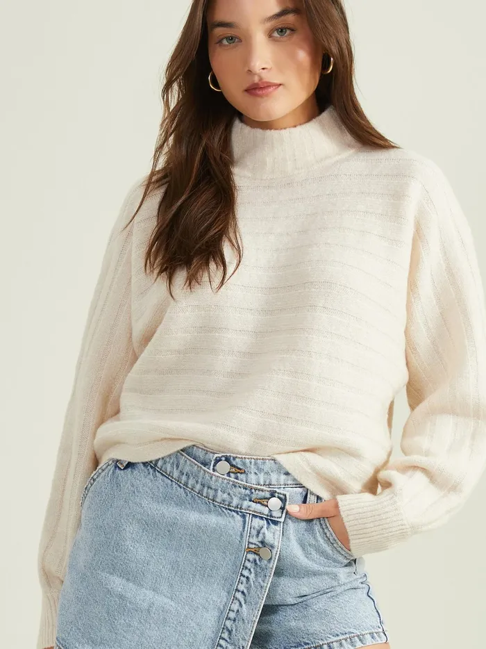 Women Varsha Cropped Dolman Sweater Ivory Altar039d State Sweaters
