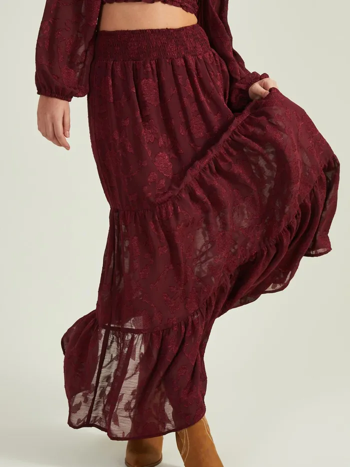 Women Veron Floral Maxi Skirt Raisin Altar039d State Skirts Skorts