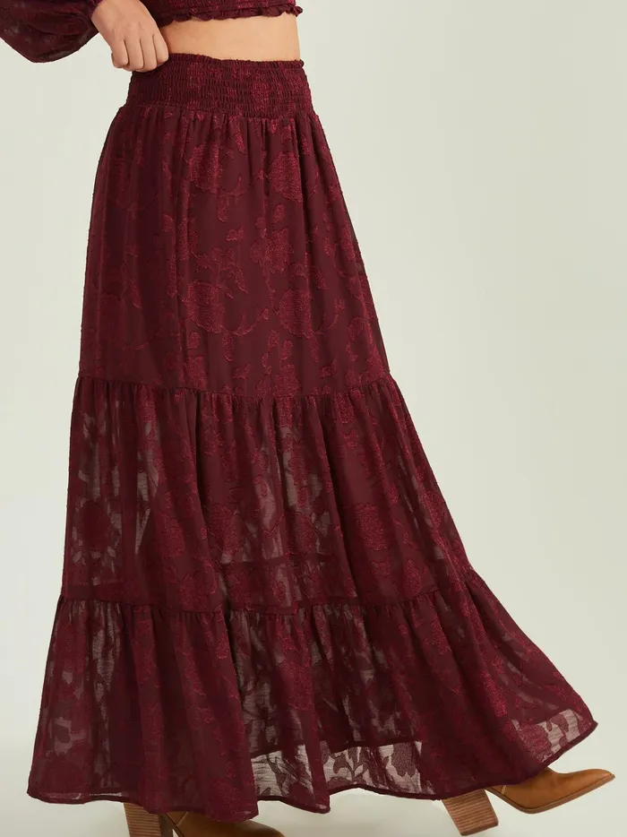 Women Veron Floral Maxi Skirt Raisin Altar039d State Skirts Skorts