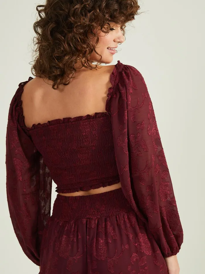 Women Veron Floral Smocked Top Raisin Altar039d State Blouses