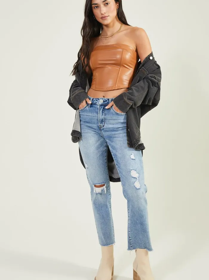 Women Victoria Straight Leg Jeans Mediumwash Altar039d State Jeans