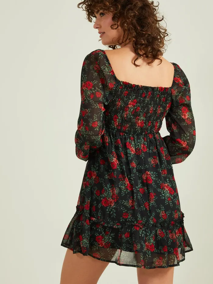 Women Violet Floral Dress Black Altar039d State Casual