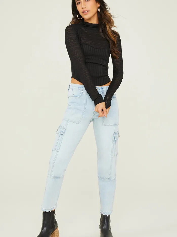 Women Waverly Slim Cargo Jeans Lightwash Altar039d State Skinny Jeans