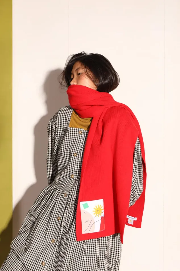 Women Wool Knitted Scarf LF Markey Scarves