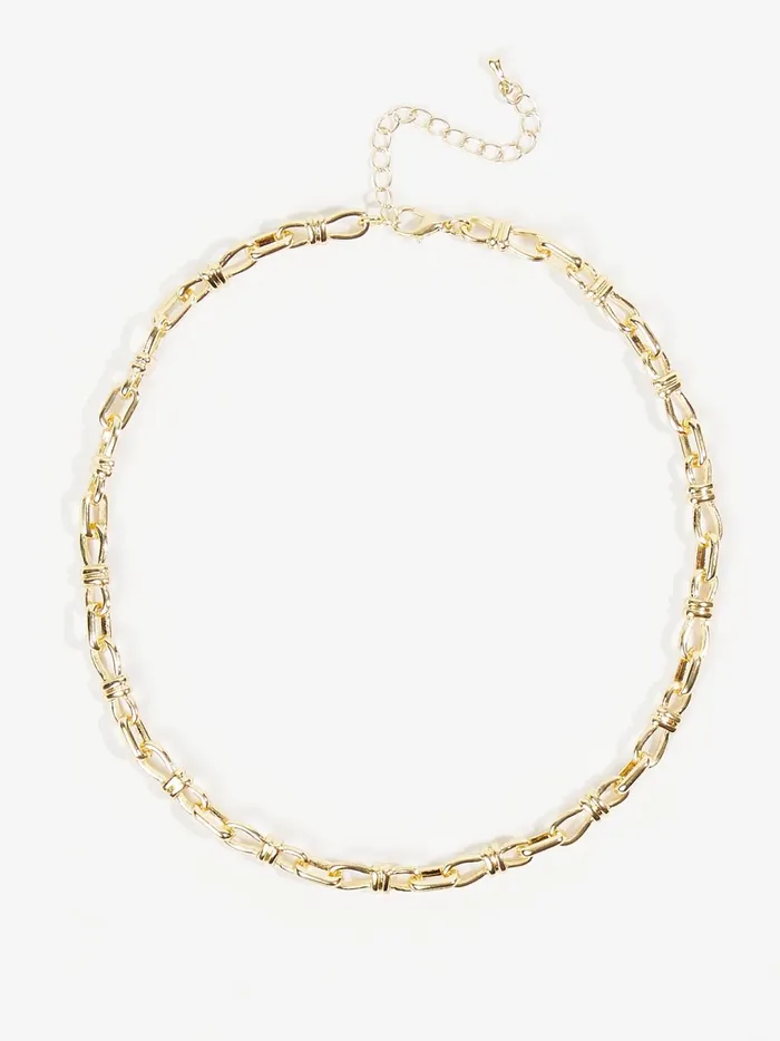 Women Wrapped Open Link Chain Choker Necklace Gold Altar039d State Jewelry