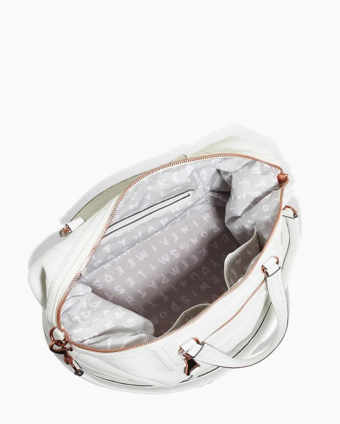Worth It Expandable Tote Vanilla Ice With Chocolate Rose Gold Women Aimee Kestenberg Tote Bags