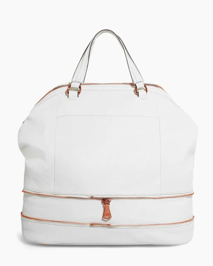 Worth It Expandable Tote Vanilla Ice With Chocolate Rose Gold Women Aimee Kestenberg Tote Bags