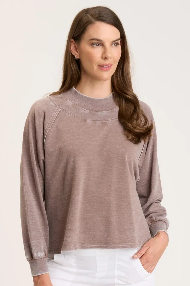 Xenith Pullover Pecan Burnout Clothing XCVI Sweatshirts