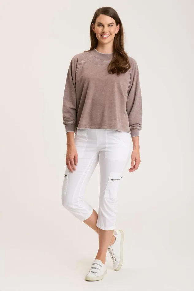 Xenith Pullover Pecan Burnout Clothing XCVI Sweatshirts