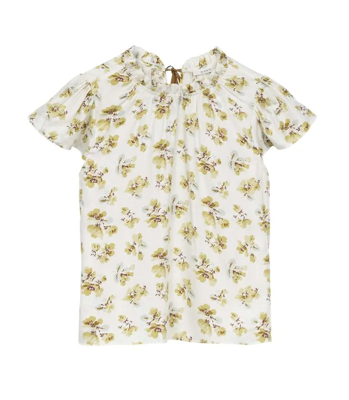 YVIE TOP Gold Frolicking Floral Shop DEN Tops