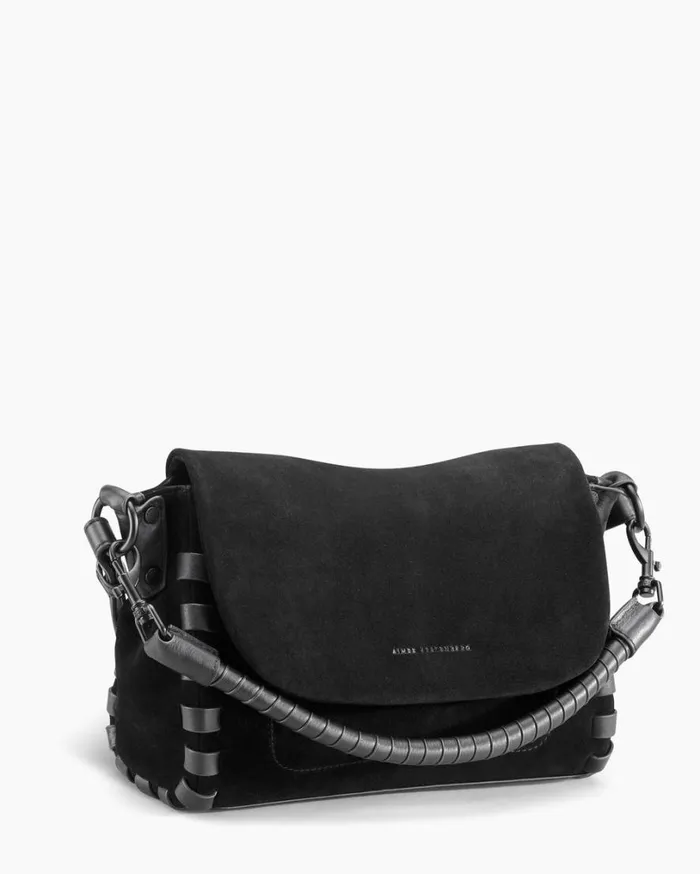Zen Convertible Crossbody Black Suede Women Aimee Kestenberg Crossbody Bags