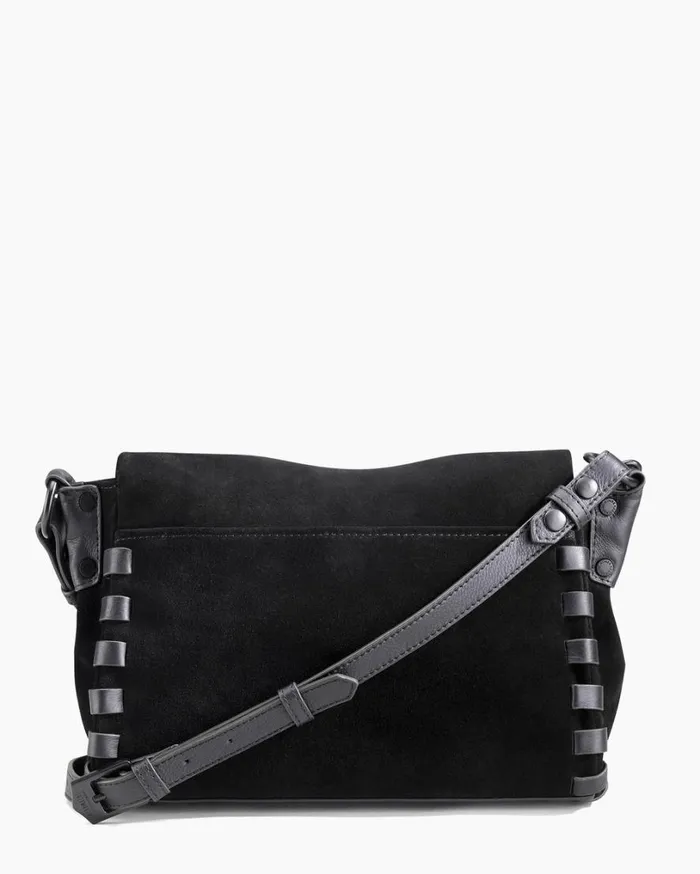 Zen Convertible Crossbody Black Suede Women Aimee Kestenberg Crossbody Bags