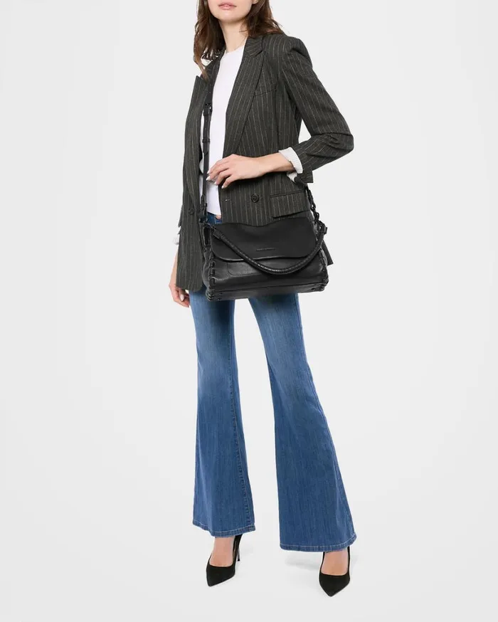 Zen Convertible Shoulder Black With Shiny Black Women Aimee Kestenberg Shoulder Bags