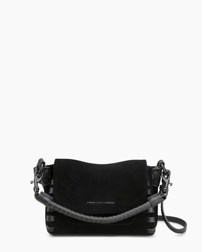Zen Mini Crossbody Black Suede Women Aimee Kestenberg Crossbody Bags