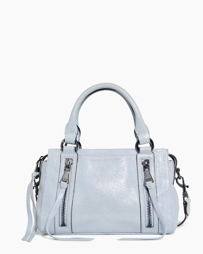 Zip Me Up Novelty Mini Satchel Mystic Metallic Blue Women Aimee Kestenberg Satchels Zip Me Up Novelty Mini Satchel Mystic Metallic Blue Women Aimee Kestenberg Satchels