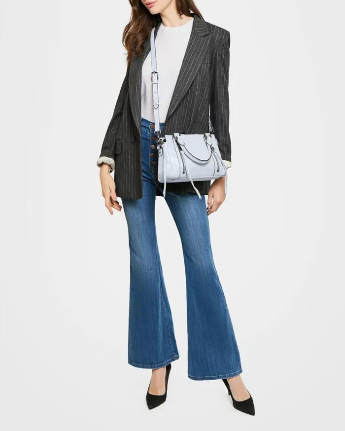 Zip Me Up Novelty Mini Satchel Mystic Metallic Blue Women Aimee Kestenberg Satchels