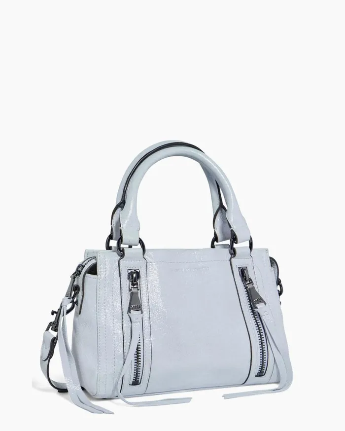 Zip Me Up Novelty Mini Satchel Mystic Metallic Blue Women Aimee Kestenberg Satchels