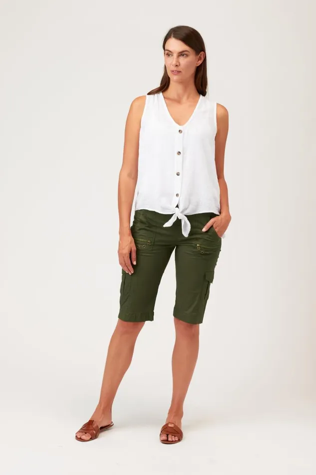 Zola Bermuda Short Olive Clothing XCVI Shorts