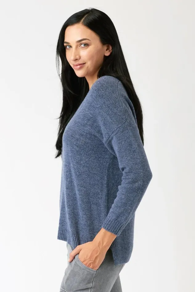 Zoya VNeck Sweater Naval Heather Clothing XCVI Sweaters